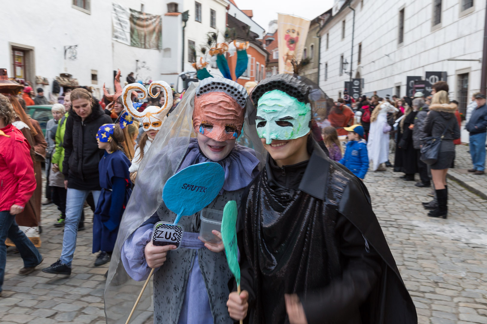 Masopustní průvod v Českém Krumlově, 4. března 2014