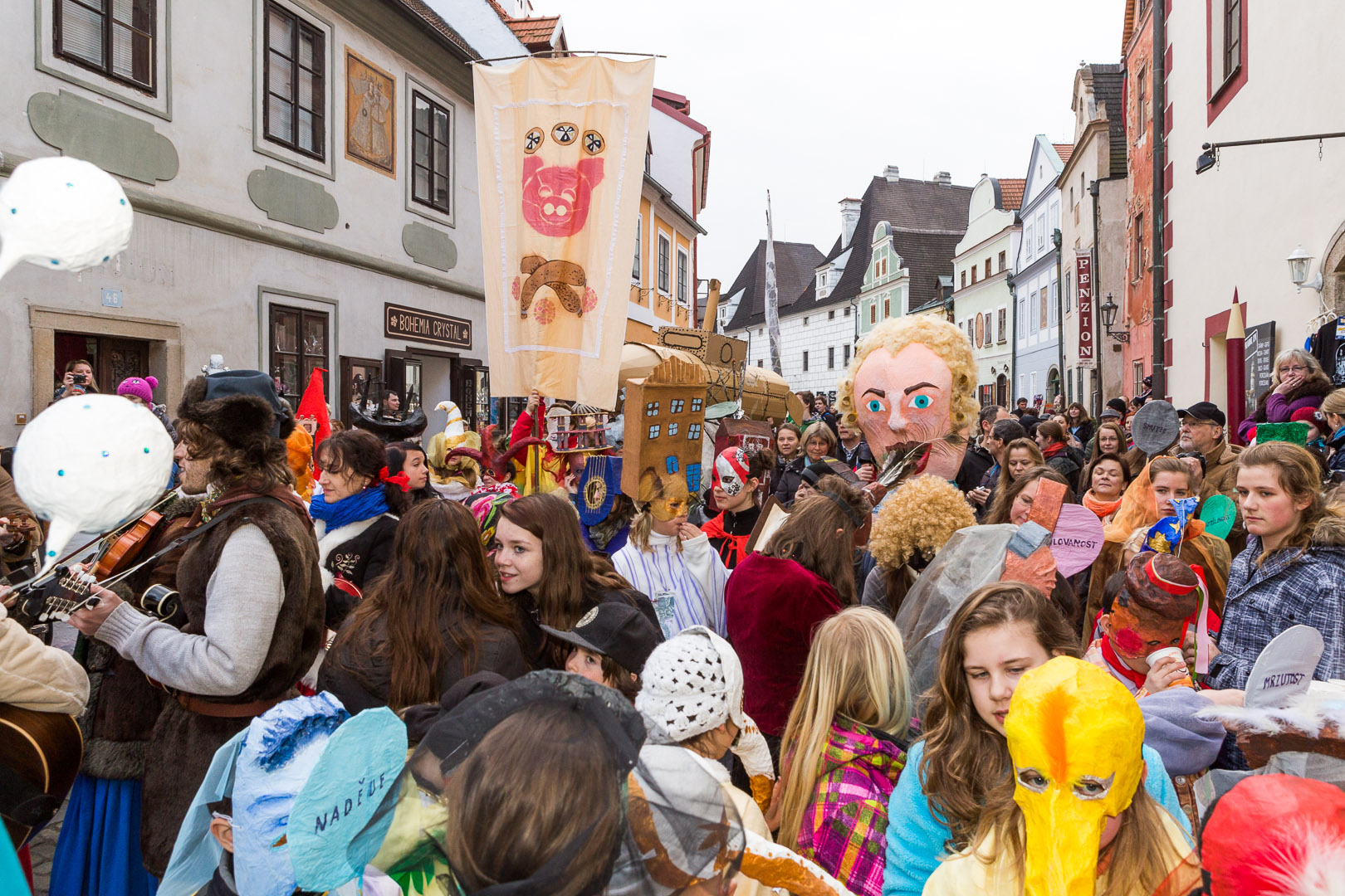 Carnival parade in Český Krumlov,  4th March 2014