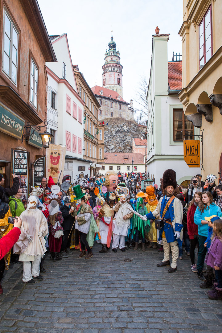 Masopustní průvod v Českém Krumlově, 4. března 2014