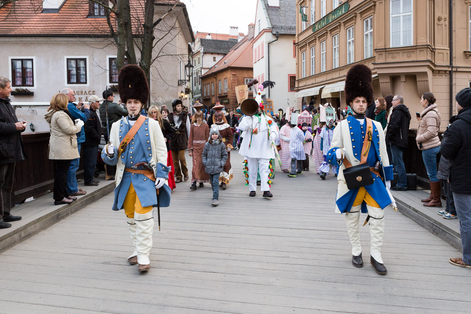 Carnival parade in Český Krumlov,  4th March 2014