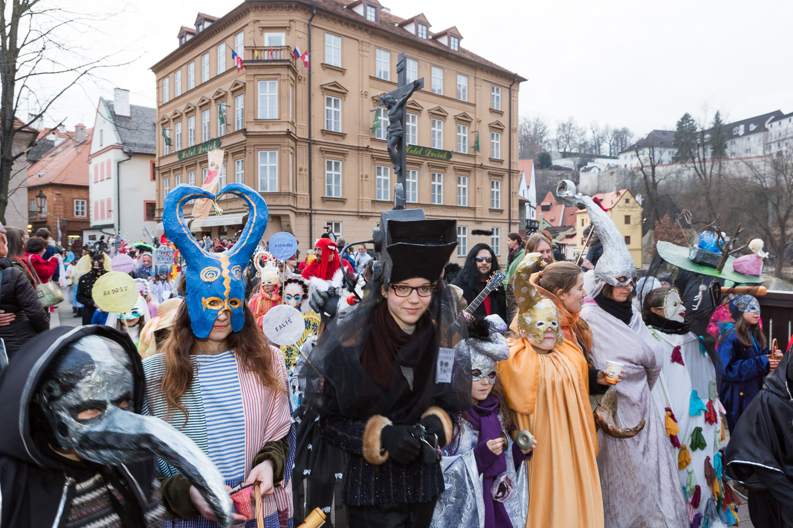 Masopustní průvod v Českém Krumlově, 4. března 2014