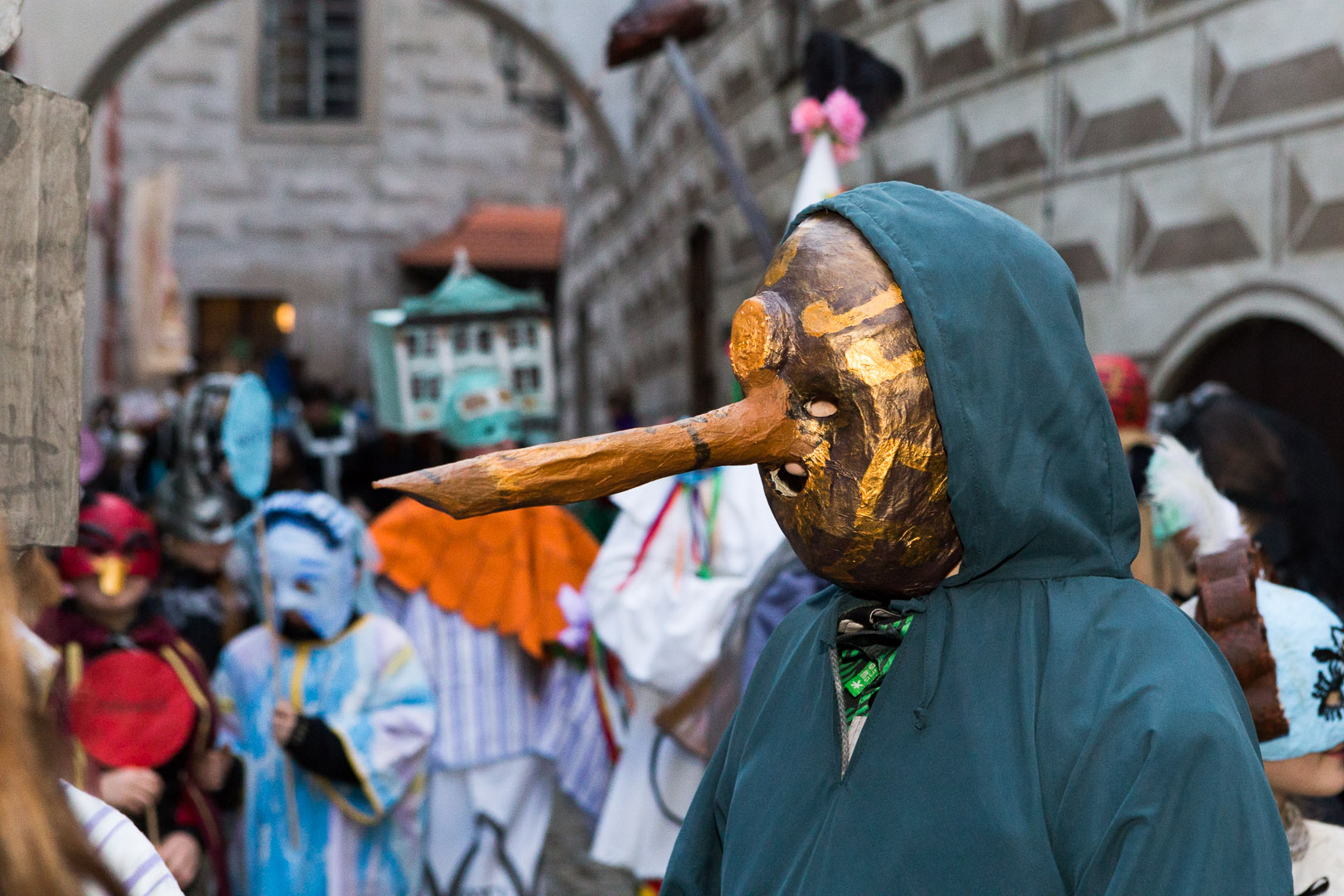 Carnival parade in Český Krumlov,  4th March 2014