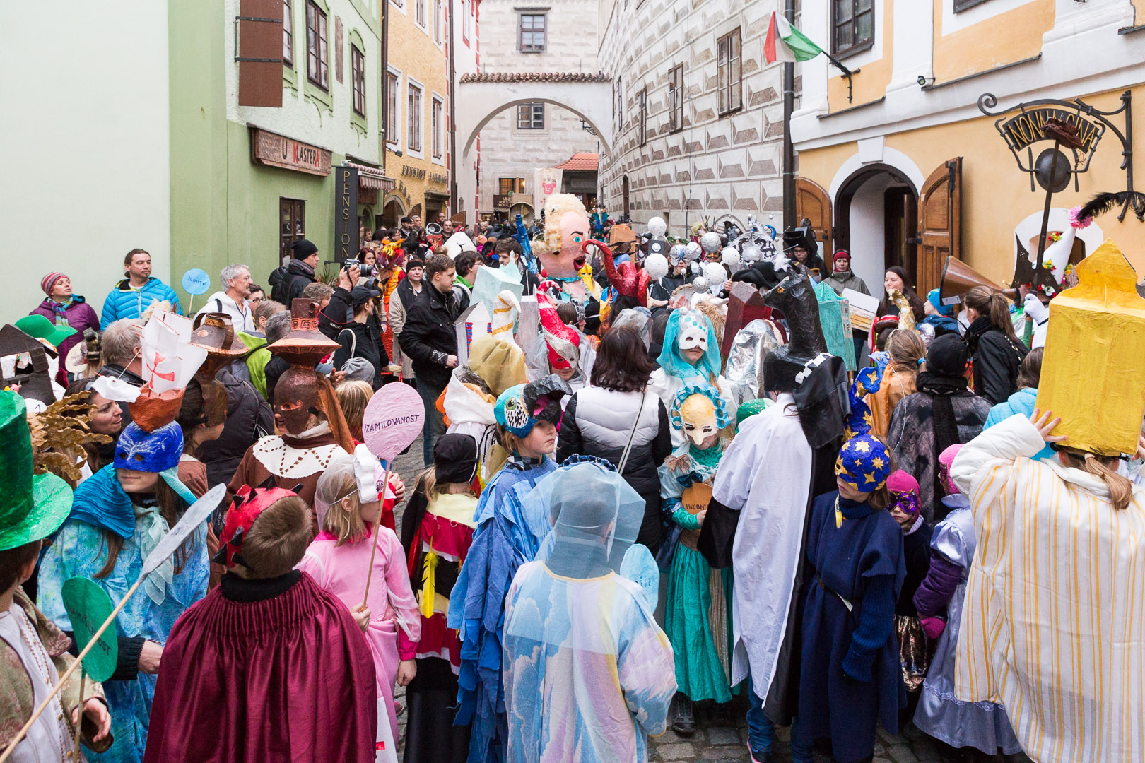 Carnival parade in Český Krumlov,  4th March 2014