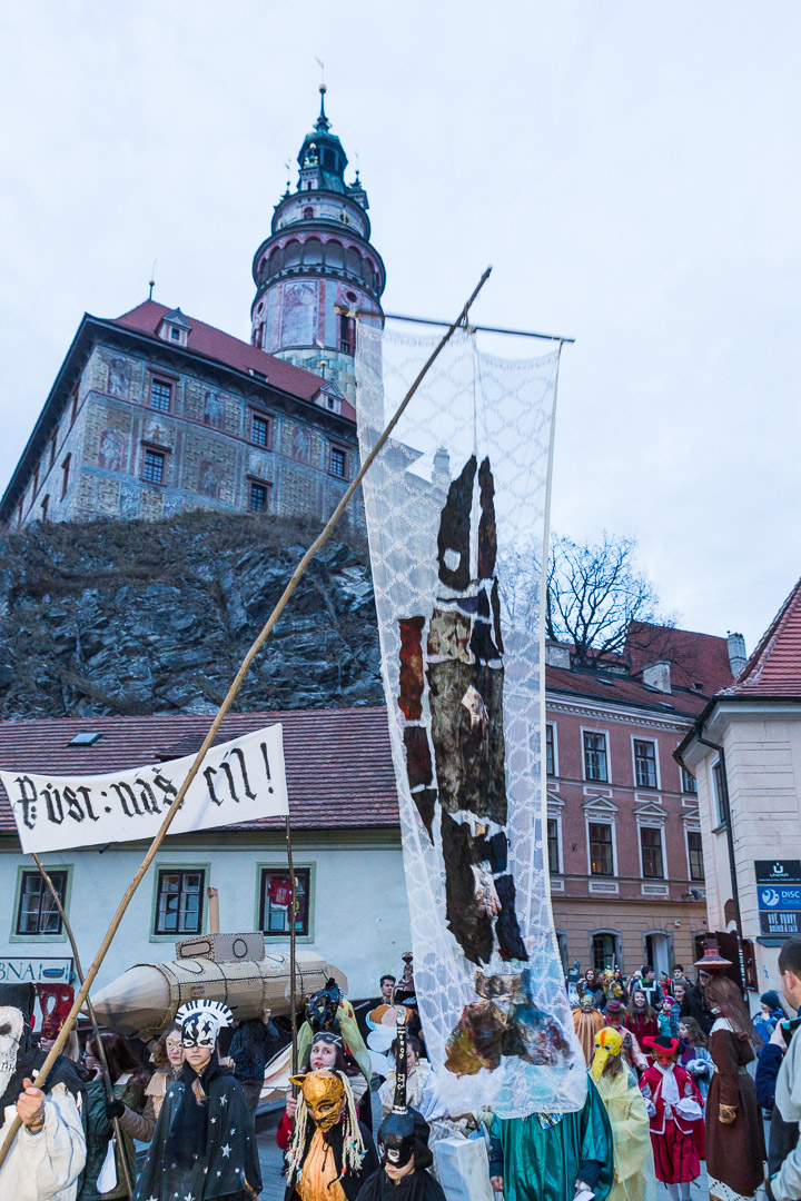 Masopustní průvod v Českém Krumlově, 4. března 2014