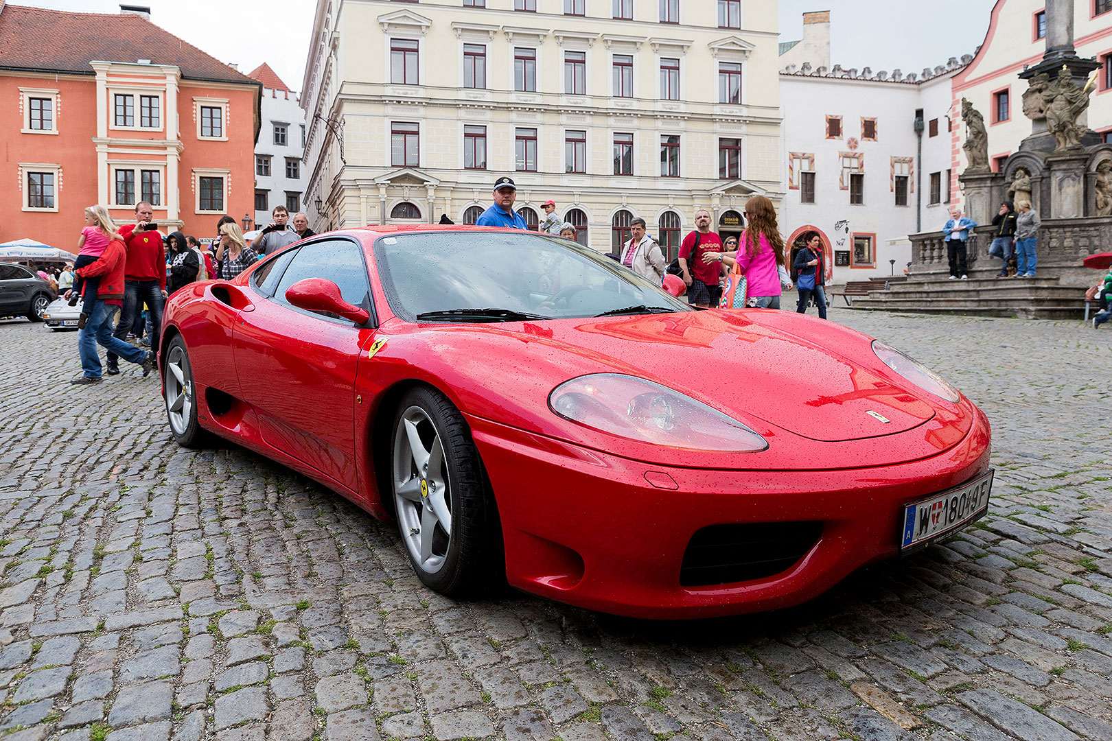 Ferrari Club Österreich, the Svornosti Square Český Krumlov 2.5.2014