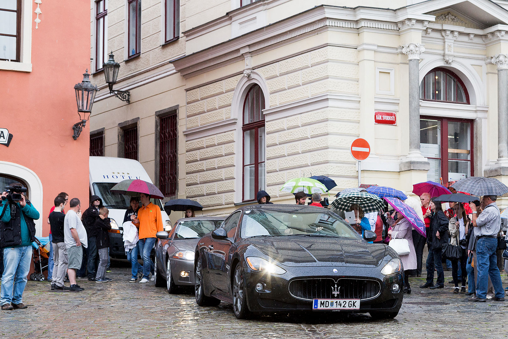 Ferrari Club Österreich, the Svornosti Square Český Krumlov 2.5.2014