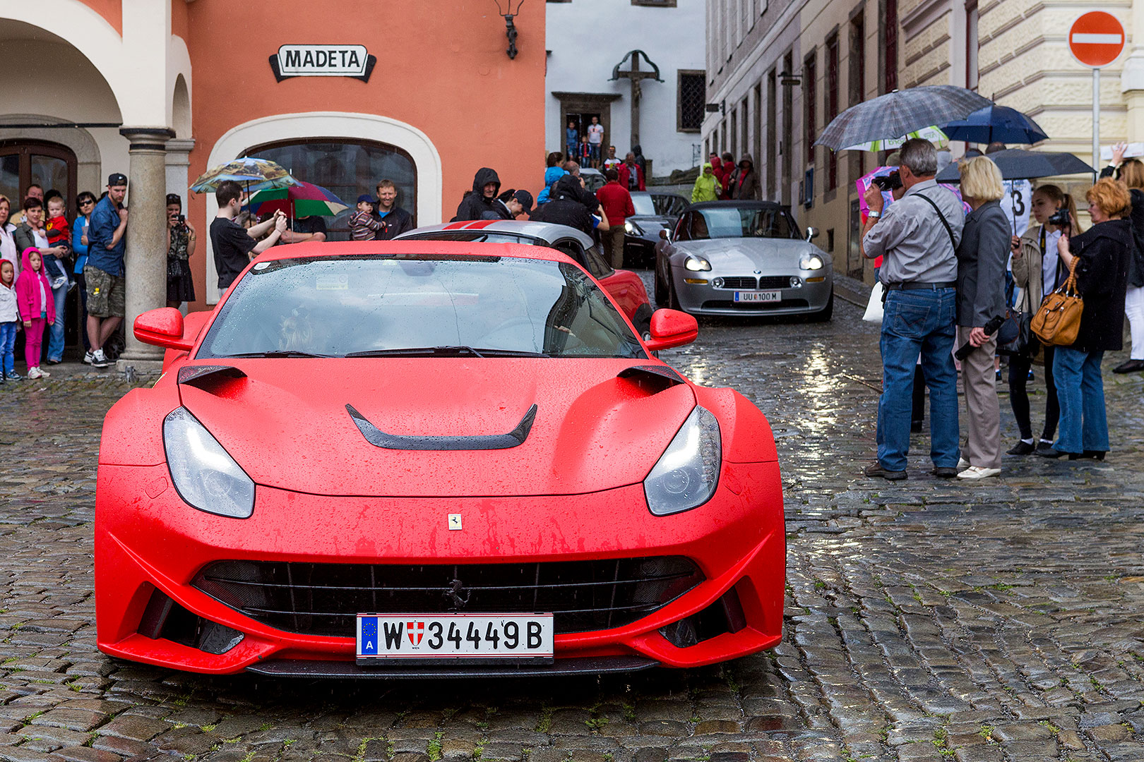 Ferrari Club Österreich, the Svornosti Square Český Krumlov 2.5.2014