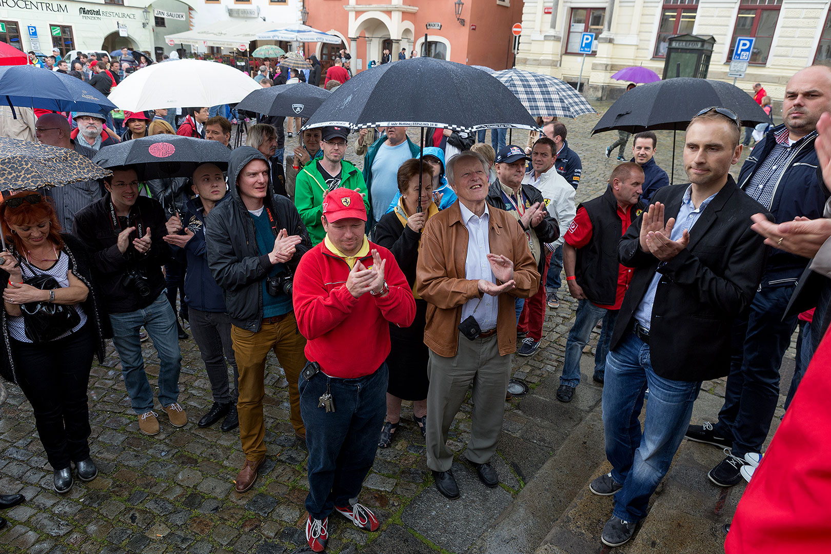 Ferrari Club Österreich, the Svornosti Square Český Krumlov 2.5.2014