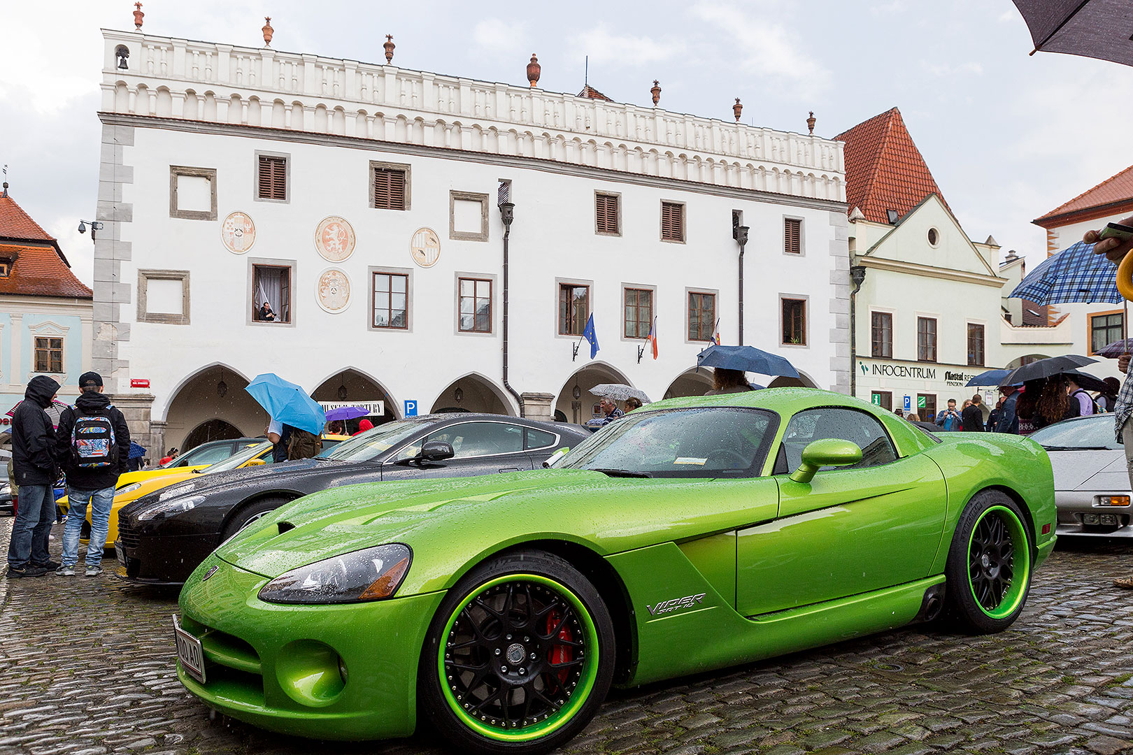 Ferrari Club Österreich, the Svornosti Square Český Krumlov 2.5.2014