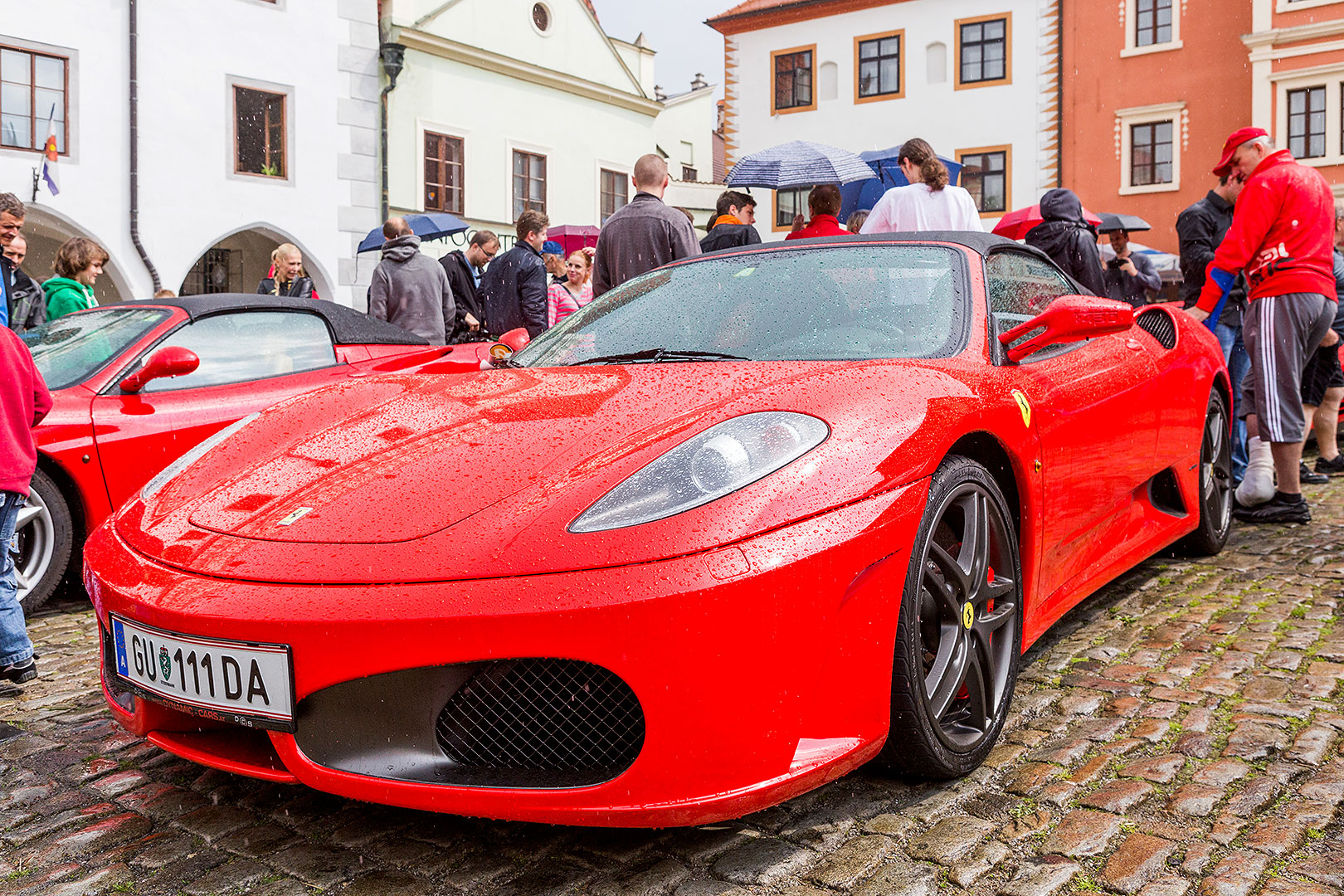 Ferrari Club Österreich, the Svornosti Square Český Krumlov 2.5.2014