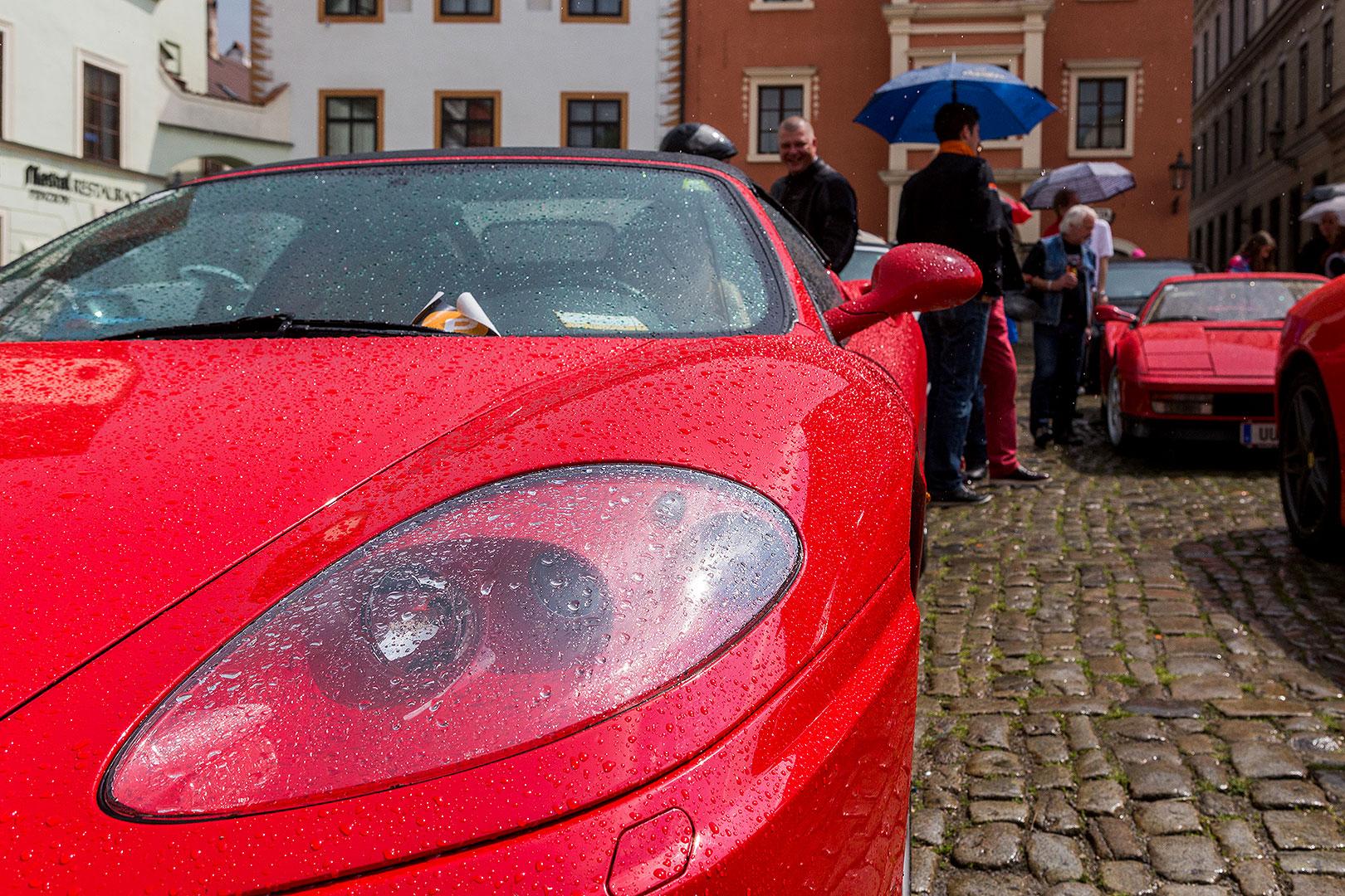 Ferrari Club Österreich, the Svornosti Square Český Krumlov 2.5.2014