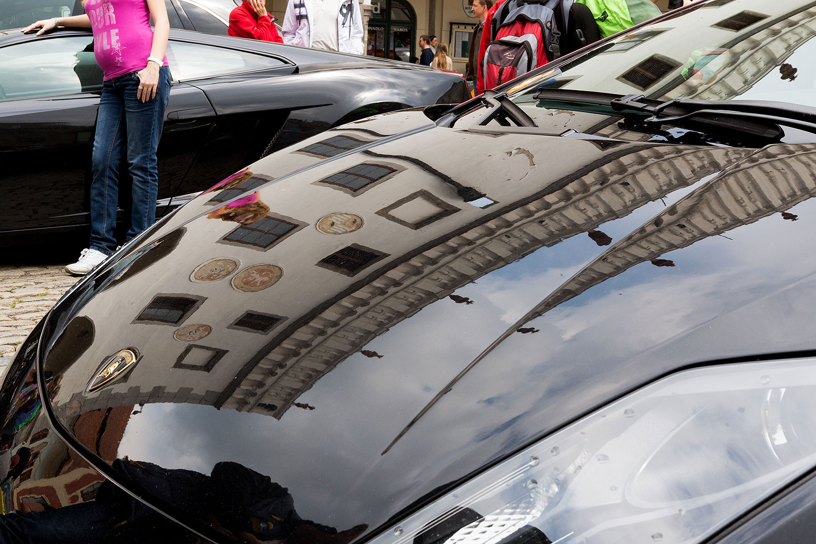 Ferrari Club Österreich, the Svornosti Square Český Krumlov 2.5.2014