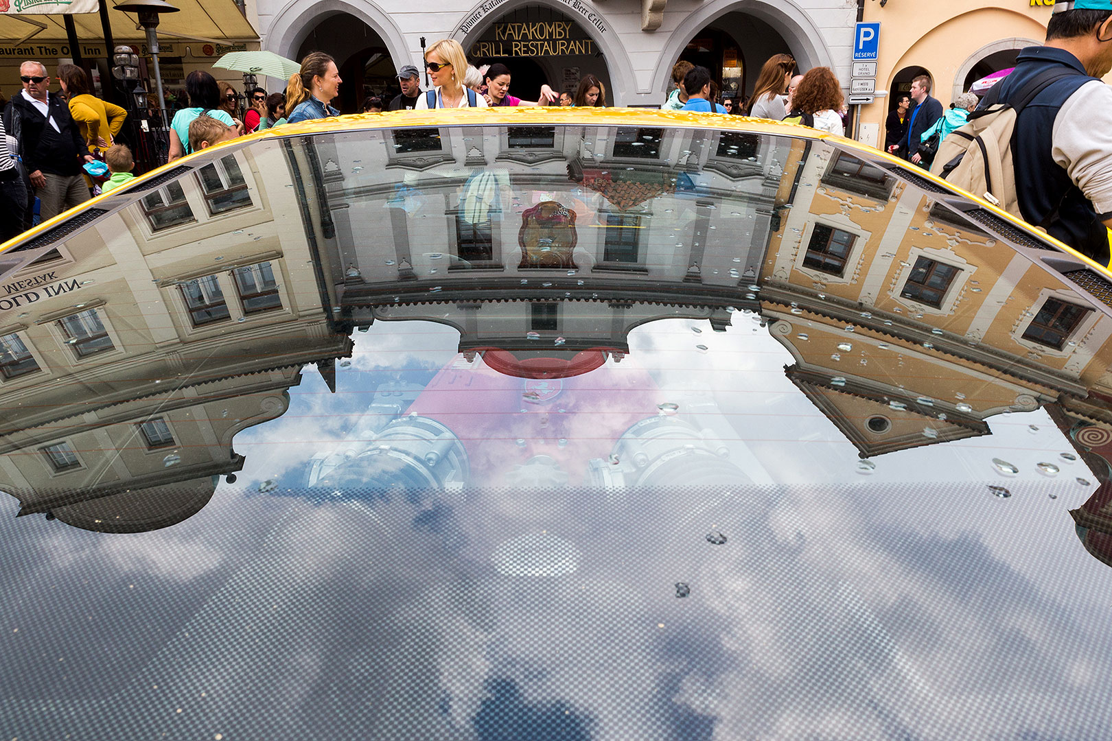 Ferrari Club Österreich, the Svornosti Square Český Krumlov 2.5.2014