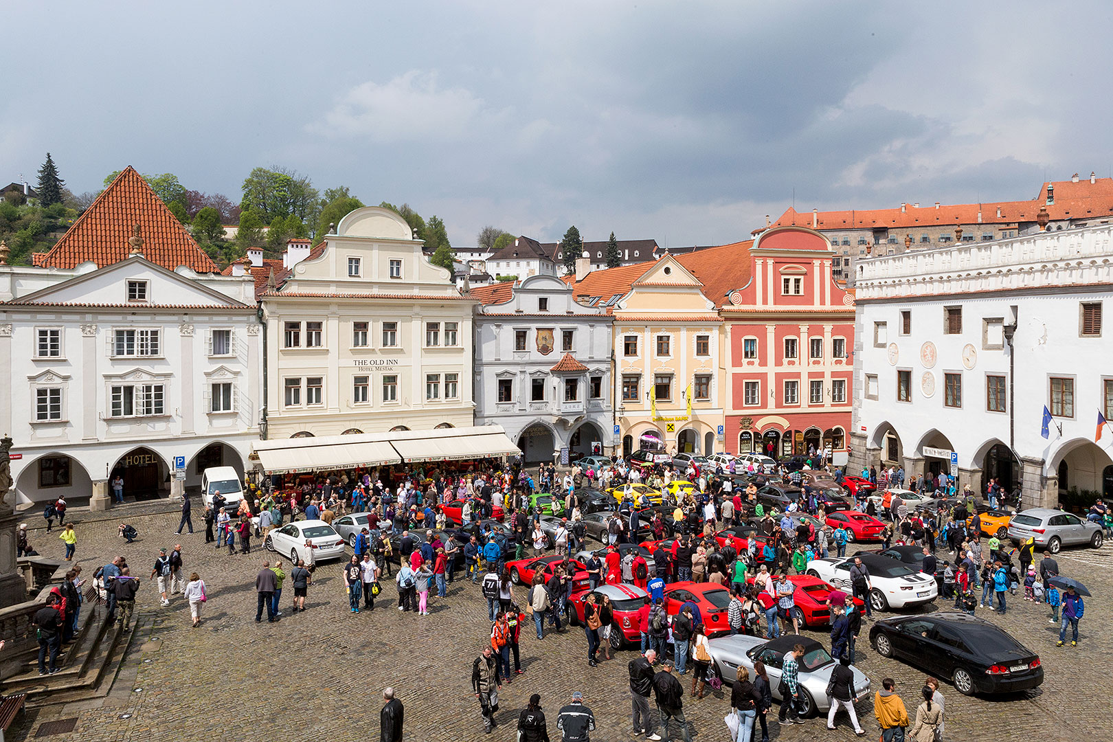 Ferrari Club Österreich, the Svornosti Square Český Krumlov 2.5.2014