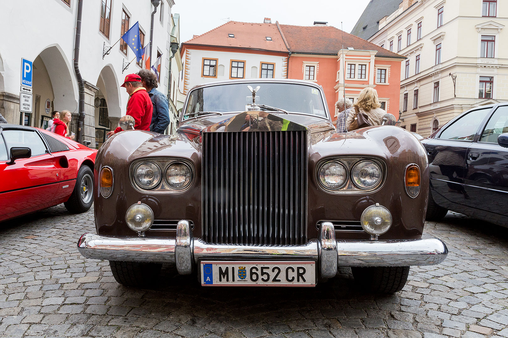 Ferrari Club Österreich, the Svornosti Square Český Krumlov 2.5.2014