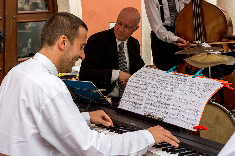 Jazzband schwarzenberské gardy, kapelník Martin Voříšek, 29.6.2014, Festival komorní hudby Český Krumlov