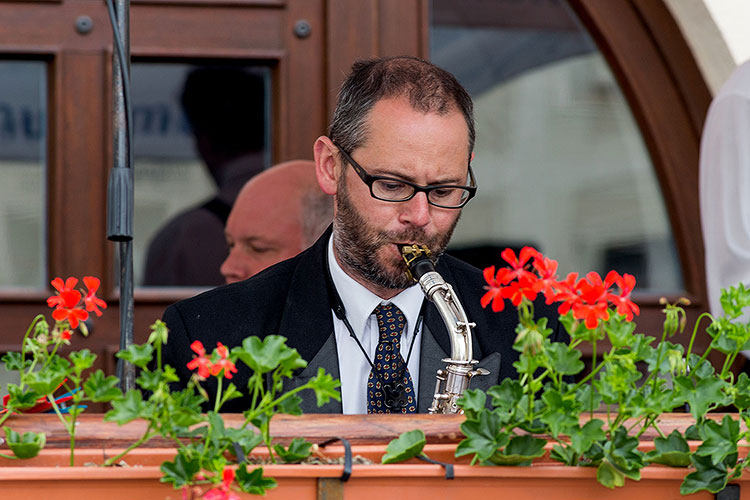 Schwarzenbergische Grenadierkapelle, Kapellmeister Martin Voříšek, 29.6.2014, Kammermusikfestival Český Krumlov