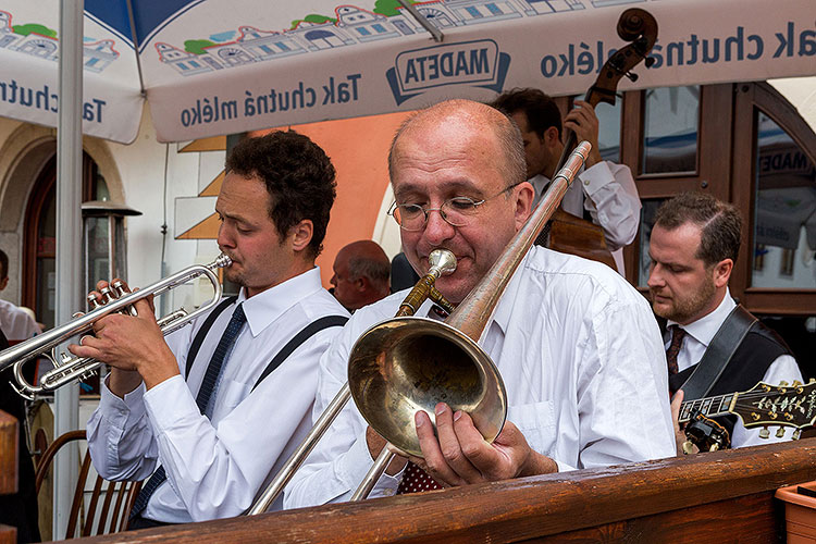 Jazzband schwarzenberské gardy, kapelník Martin Voříšek, 29.6.2014, Festival komorní hudby Český Krumlov