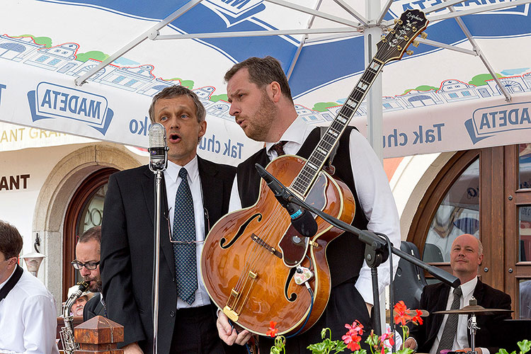 Jazzband schwarzenberské gardy, kapelník Martin Voříšek, 29.6.2014, Festival komorní hudby Český Krumlov