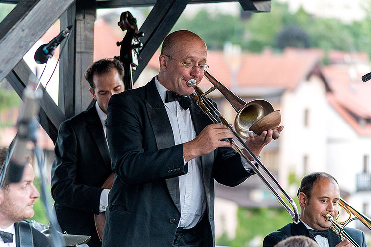 Jazzband schwarzenberské gardy & the orchestra Harlemania, 1.7.2014, Festival komorní hudby Český Krumlov