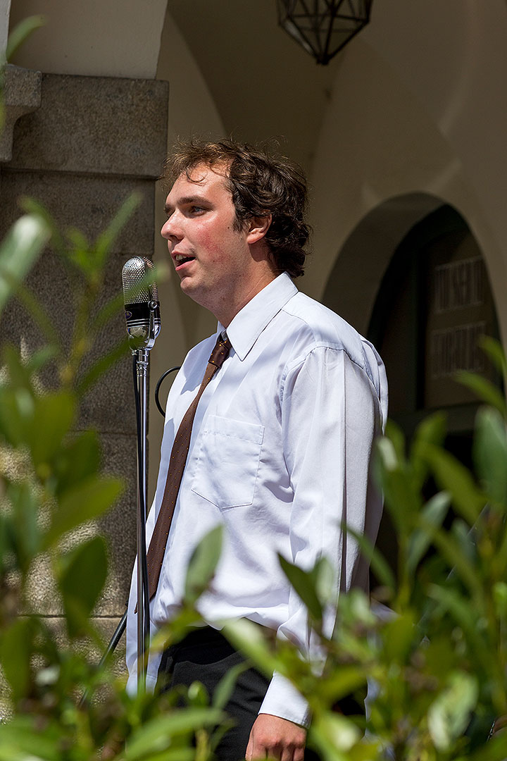 Jazzband schwarzenberské gardy, kapelník Martin Voříšek, 5.7.2014, Festival komorní hudby Český Krumlov