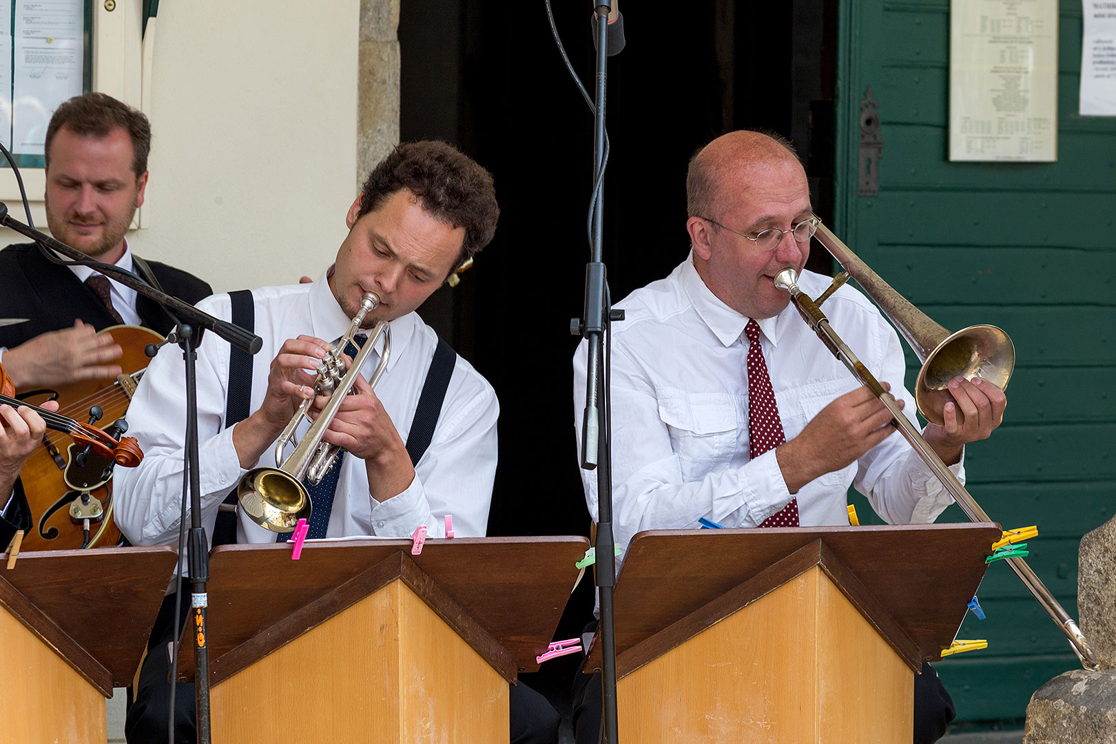 Jazzband schwarzenberské gardy, kapelník Martin Voříšek, 5.7.2014, Festival komorní hudby Český Krumlov