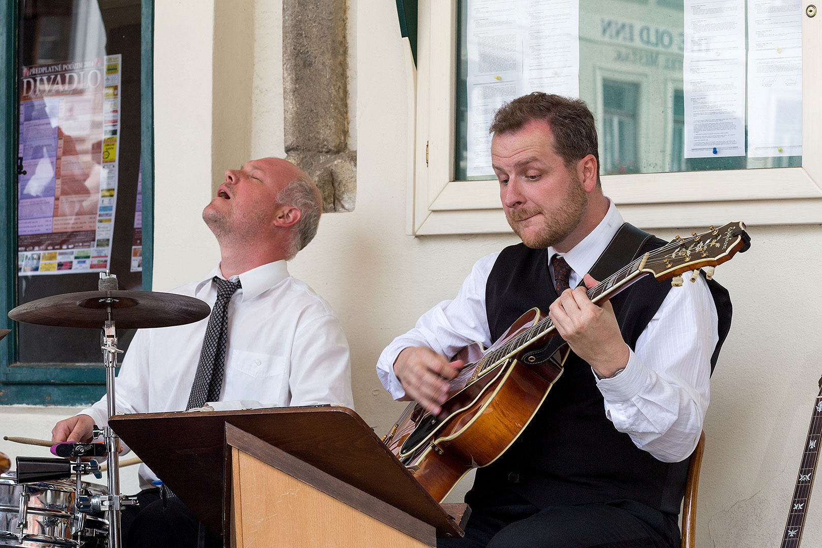 Jazzband schwarzenberské gardy, kapelník Martin Voříšek, 5.7.2014, Festival komorní hudby Český Krumlov