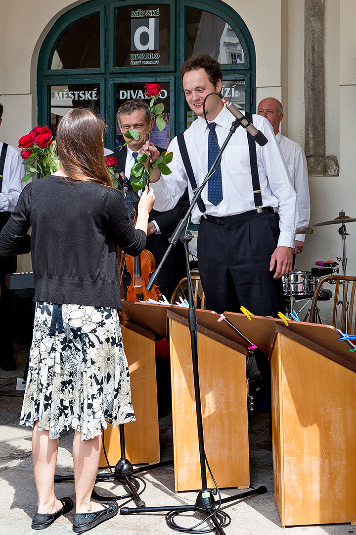 Jazzband schwarzenberské gardy, kapelník Martin Voříšek, 5.7.2014, Festival komorní hudby Český Krumlov