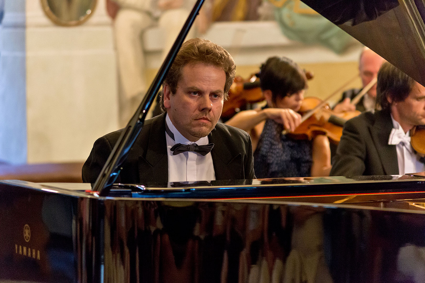Chamber Philharmonic Orchestra of South Bohemia, Jan Simon (piano), Milan Svoboda (piano), 5.7.2014, Chamber Music Festival Český Krumlov