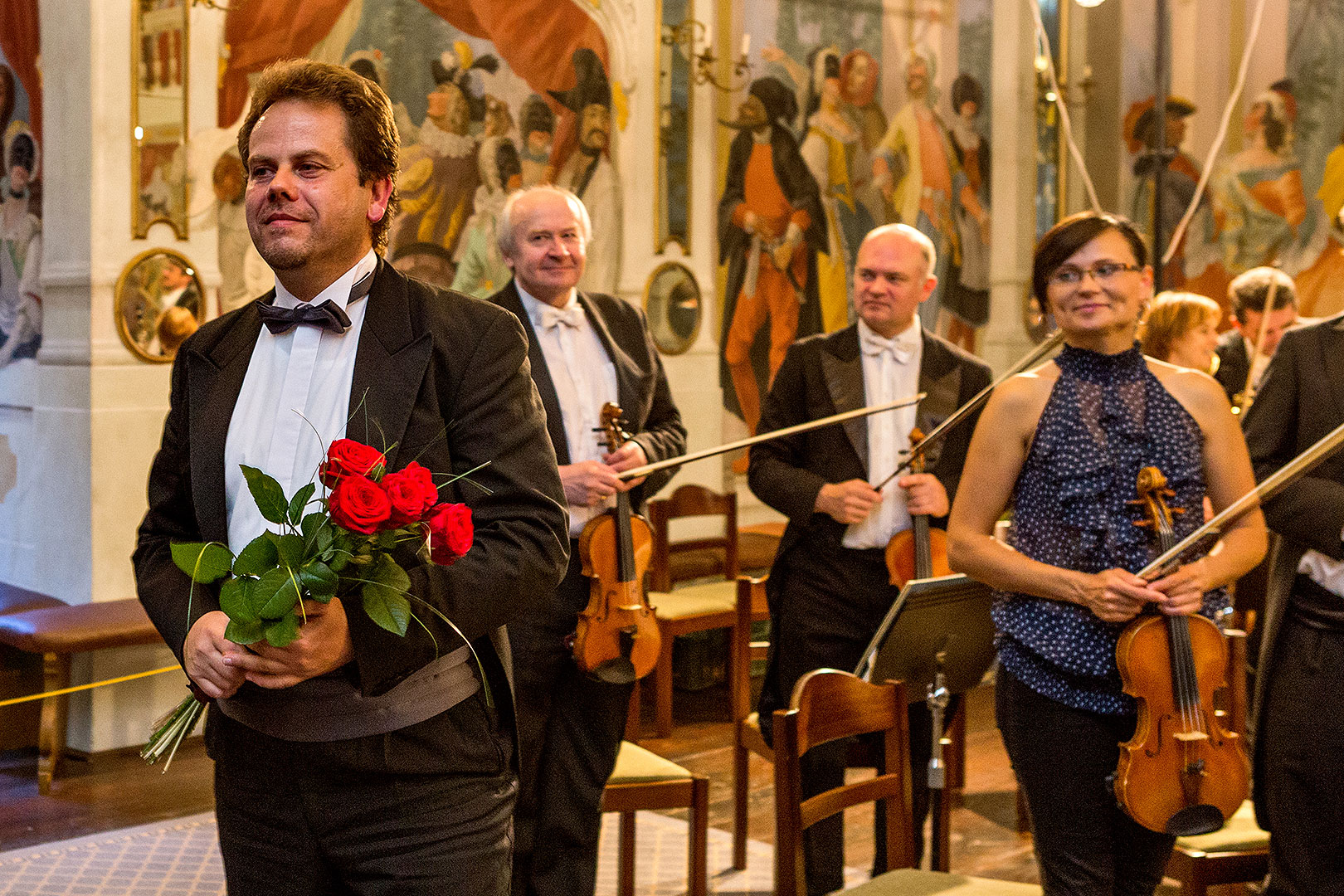 Chamber Philharmonic Orchestra of South Bohemia, Jan Simon (piano), Milan Svoboda (piano), 5.7.2014, Chamber Music Festival Český Krumlov