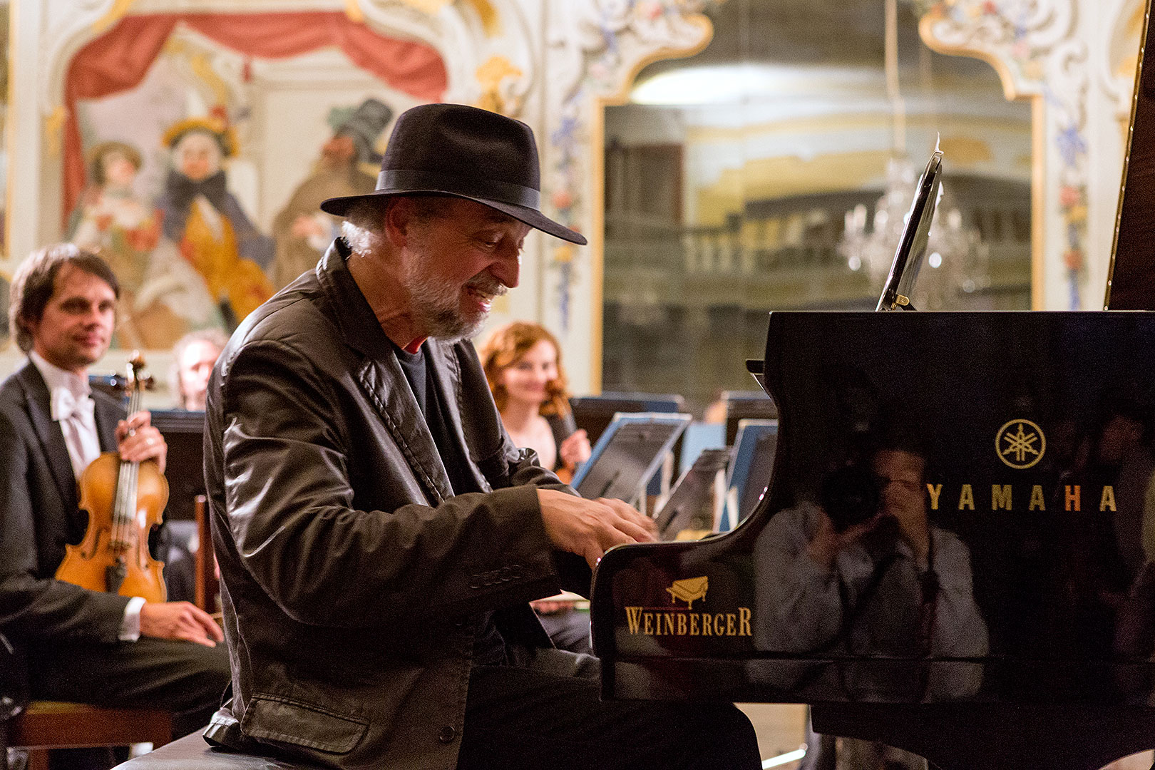 Chamber Philharmonic Orchestra of South Bohemia, Jan Simon (piano), Milan Svoboda (piano), 5.7.2014, Chamber Music Festival Český Krumlov