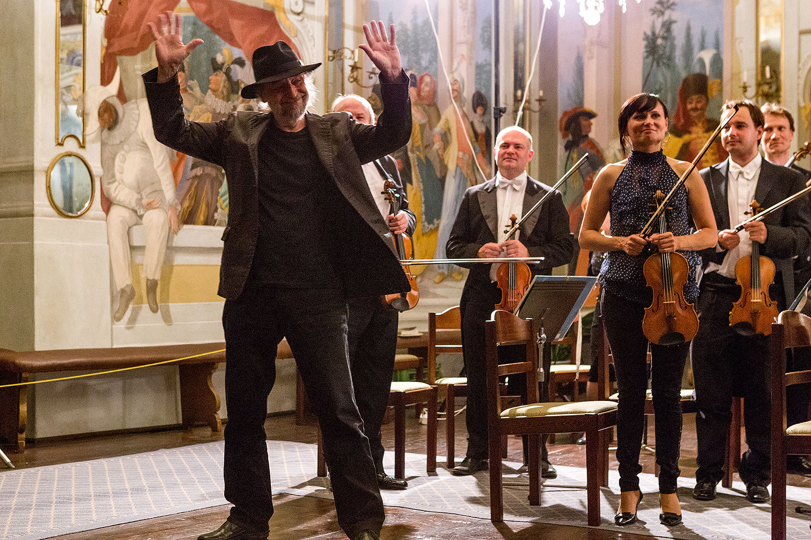 Chamber Philharmonic Orchestra of South Bohemia, Jan Simon (piano), Milan Svoboda (piano), 5.7.2014, Chamber Music Festival Český Krumlov