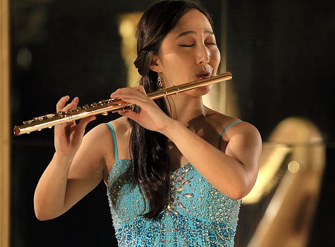 Jana Boušková (harfa), Jae A Yoo (flétna) - komorní koncert, 6.8.2014, Mezinárodní hudební festival Český Krumlov