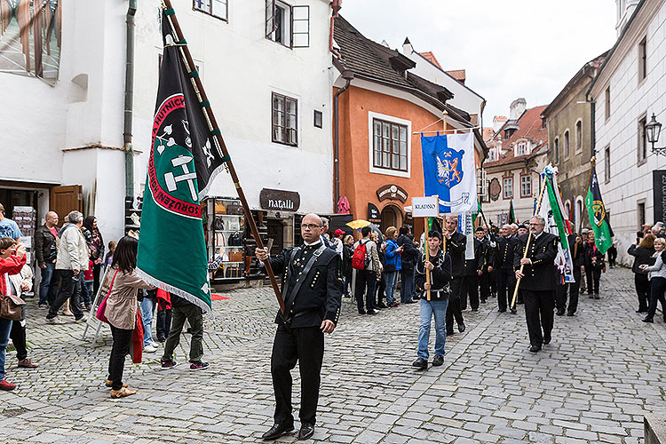 St.-Wenzels-Fest, Internationales Folklorefestival und 18. Treffens der Berg- und Hüttenstädte und -Dörfer Tschechiens in Český Krumlov, 27.9.2014