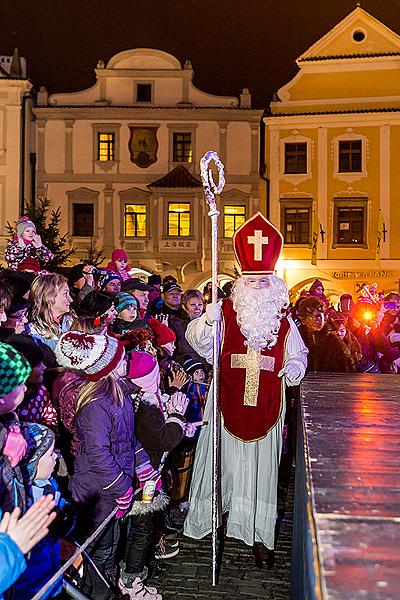 Mikulášská nadílka 5.12.2014, Advent a Vánoce v Českém Krumlově