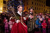 Jesuleins Postamt Zum Goldenen Engel und Ankunft der Weißen Frau 7.12.2014, Advent und Weihnachten in Český Krumlov, Foto: Lubor Mrázek