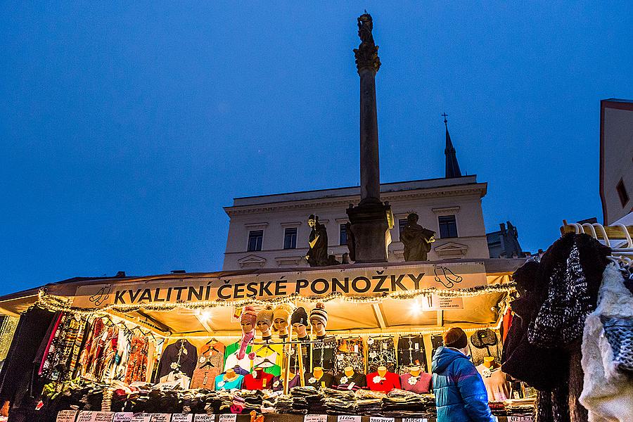 Jesuleins Postamt Zum Goldenen Engel und Ankunft der Weißen Frau 7.12.2014, Advent und Weihnachten in Český Krumlov