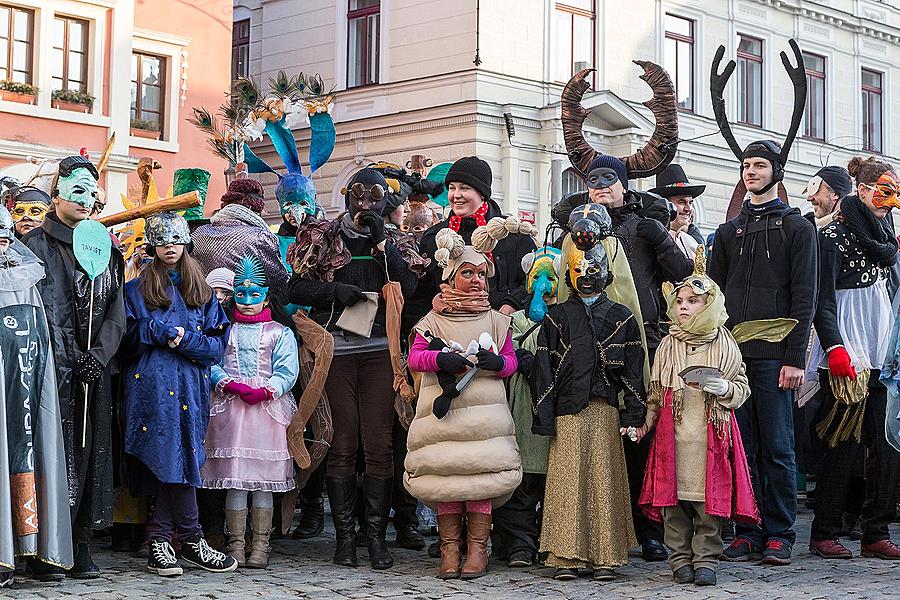 Masopustní průvod v Českém Krumlově, 17. února 2015