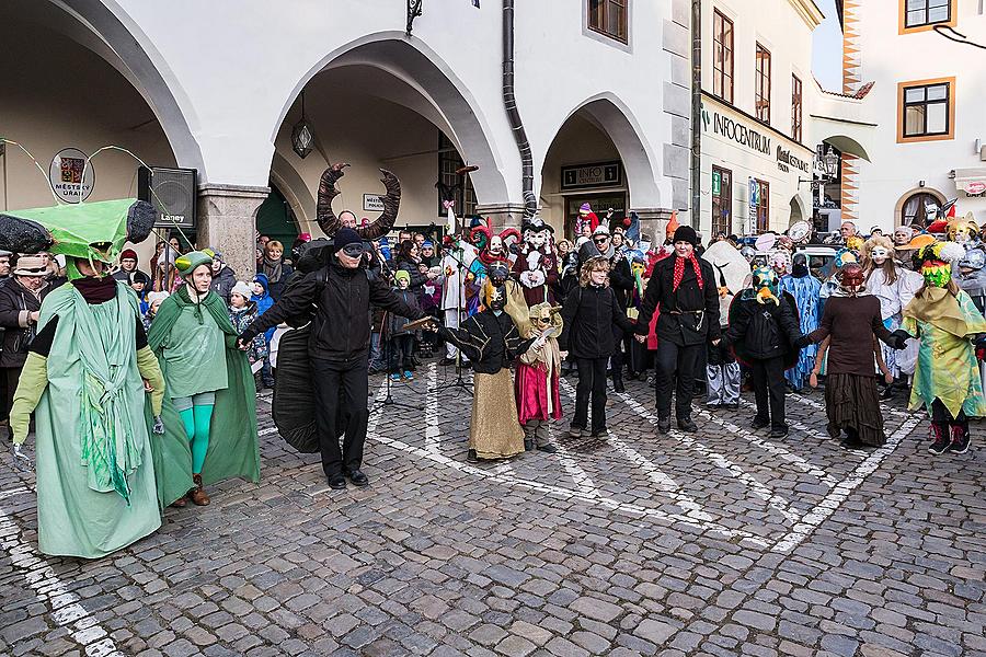 Masopustní průvod v Českém Krumlově, 17. února 2015