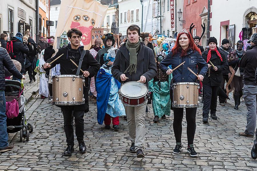 Masopustní průvod v Českém Krumlově, 17. února 2015