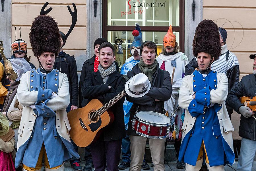 Masopustní průvod v Českém Krumlově, 17. února 2015