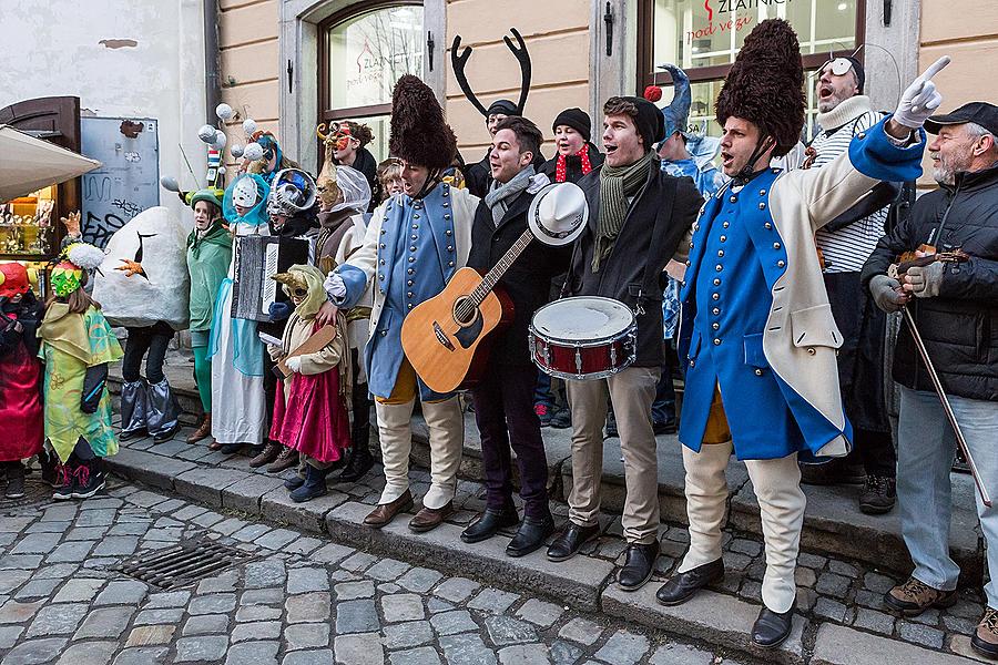 Masopustní průvod v Českém Krumlově, 17. února 2015