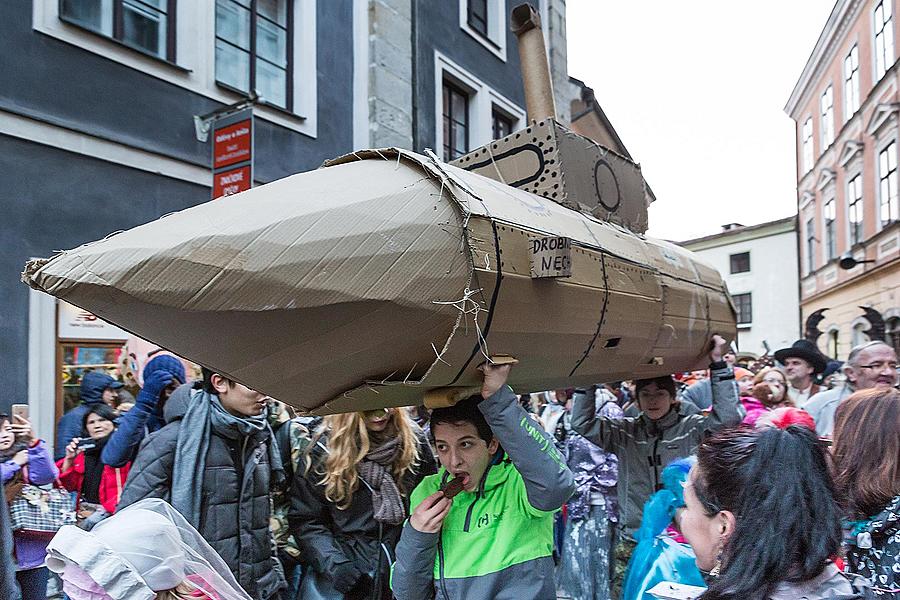 Masopustní průvod v Českém Krumlově, 17. února 2015