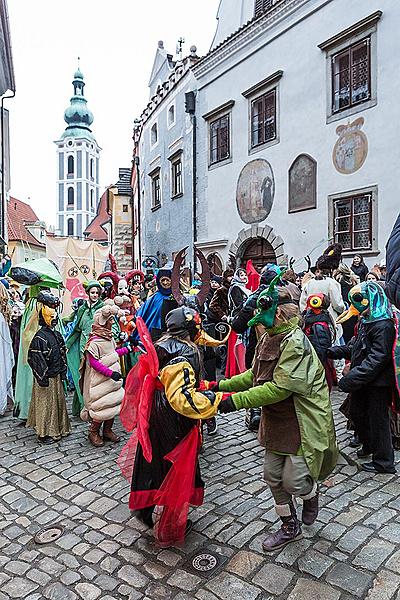 Masopustní průvod v Českém Krumlově, 17. února 2015