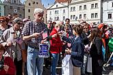 Ceremonial unveiling of a memorial plaque, townsquare Svornosti Český Krumlov, 8.5.2015, Foto: Lubor Mrázek