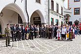 Ceremonial unveiling of a memorial plaque, townsquare Svornosti Český Krumlov, 8.5.2015, photo by: Lubor Mrázek