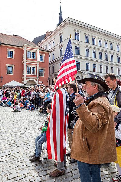 Slavnostní akt u příležitosti 70. výročí konce II. světové války, náměstí Svornosti Český Krumlov, 8.5.2015