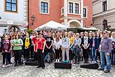 Ceremonial unveiling of a memorial plaque, townsquare Svornosti Český Krumlov, 8.5.2015, photo by: Lubor Mrázek