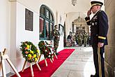 Ceremonial unveiling of a memorial plaque, townsquare Svornosti Český Krumlov, 8.5.2015, Foto: Lubor Mrázek