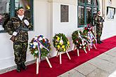 Ceremonial unveiling of a memorial plaque, townsquare Svornosti Český Krumlov, 8.5.2015, Foto: Lubor Mrázek